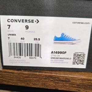 Converse Unisex Open Sky White/Gold 9W 7M Sneakers A14990F